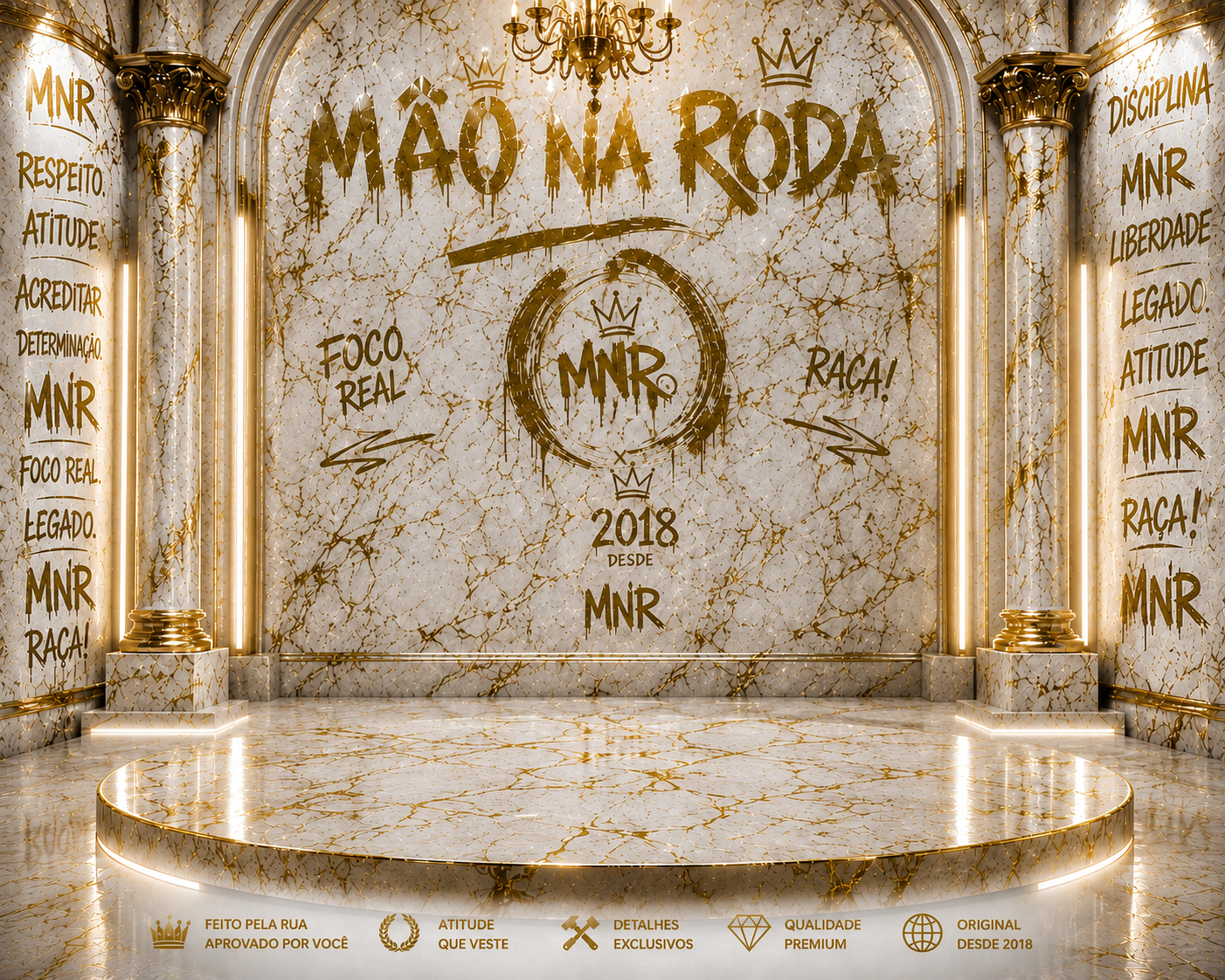 Mármore, dourado e arte urbana MNR